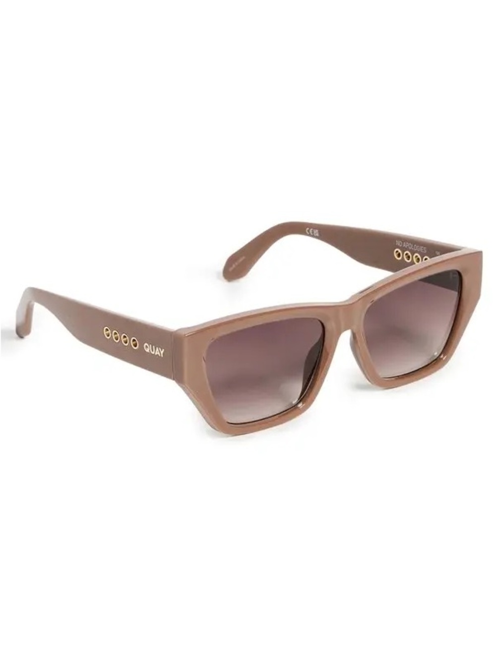 Quay Australia Women's Brown Taupe No Apologies Sunglasses